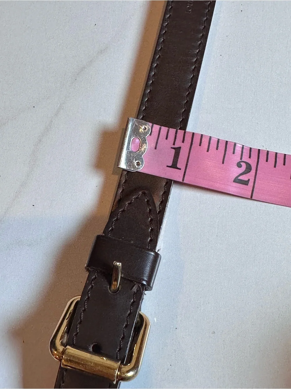 Authentic LV Leather Adjustable Trevi Strap Brown